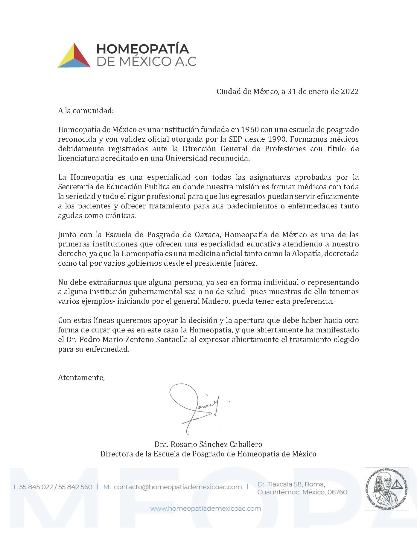 Tratamiento homeopático, positivo para tratar COVID