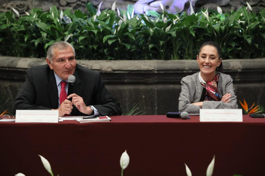 Adán Augusto y Sheinbaum planchan el tema de la GN en las calles de la CDMX