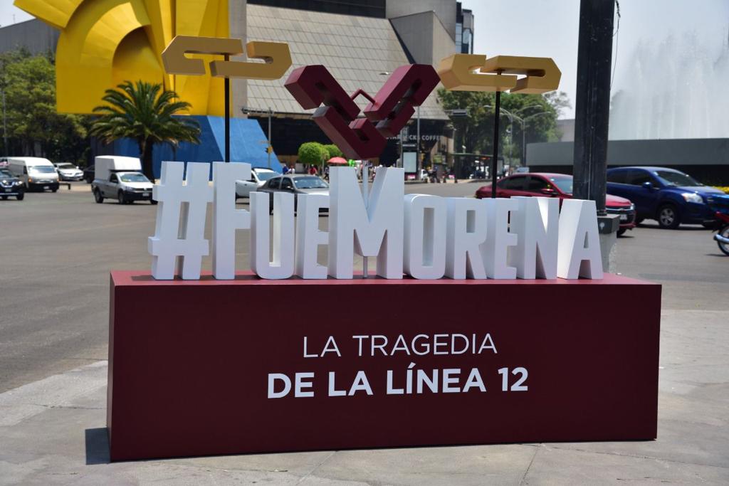 Colocan ‘antimonumento’ de Línea 12 en Reforma