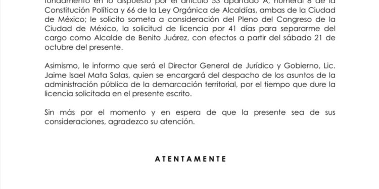 Taboada solicita licencia para buscar candidatura del Frente Amplio por la Ciudad