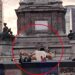 ¡Falso! El Ángel de la Independencia no se cayó, es parte de una película
