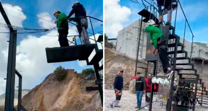 Turista sufre accidente en el “Columpio Extremo” de Real de Catorce