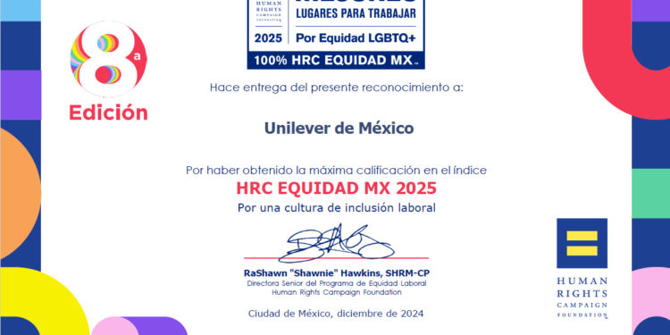 Compromiso con la diversidad: Unilever recibe el certificado «Mejores Empresas para Trabajar LGBTQ+ 2024»