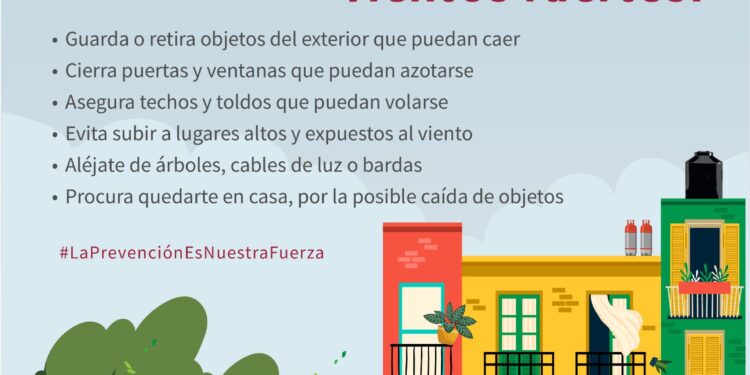 Alerta amarilla por vientos fuertes en CDMX