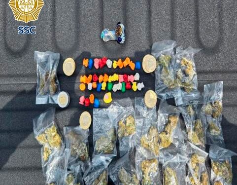 La droga la escondía en globos