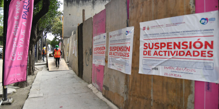 Alcaldía Benito Juárez clausura nuevamente obra irregular en División del Norte