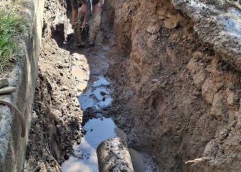Fuga de agua afecta a colonia Portales