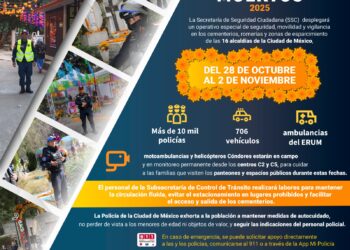 Despliega SSC operativo por Día de Muertos en toda la CDMX
