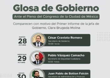 Cravioto abre comparecencias en el Congreso: arranca la glosa del Primer Informe de Clara Brugada